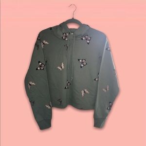 Army Green Butterfly Hoodie